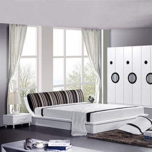 卧室家具套装组合六件套YY03 床和衣柜整套全套套房 床柜成套家具