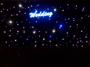 LED星空幕布 LED视频星空布RGB全彩婚庆道具背景装饰演出舞台灯光