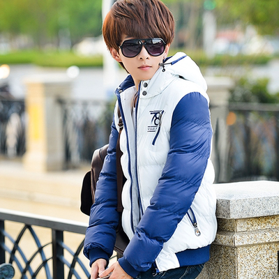 棉衣男青少年韩版修身短款外套 青年学生加厚冬装 外穿冬季棉袄潮