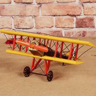 复古一二战飞机模型摆件 创意家居客厅软装小饰品 手工模型