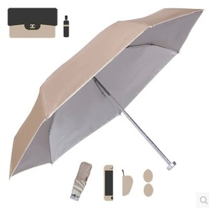 包邮5折伞OK雨伞超轻五折伞银胶遮阳伞折叠晴雨伞黑胶 防紫外线