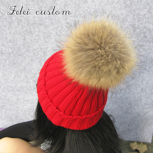 冬季儿童女童毛线帽4护耳5韩版6女孩7加厚8保暖9貉子毛球10岁亲子
