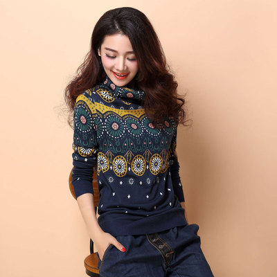 2015春季新款女装毛衣堆堆领韩版套头长袖打底衫高领毛衣女