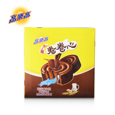 高乐高卷卷心24包×25g巧克力牛奶味夹心蛋糕【一盒也包邮】