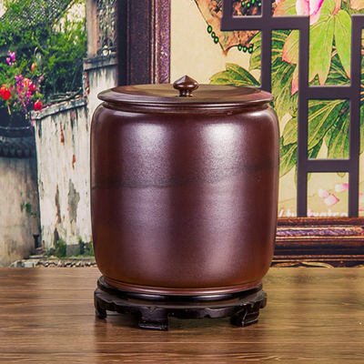 新品高档景德镇陶瓷20斤30斤米缸米桶腌菜水缸储物罐酒缸防潮防虫