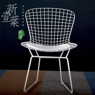 设计师镂空铁丝网椅 休闲咖啡餐椅会客椅电脑椅工业loft创意家具