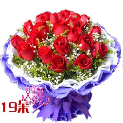 19支红玫瑰鲜花速递潍坊同城送花情人节鲜花礼物生日鲜花专送潍坊
