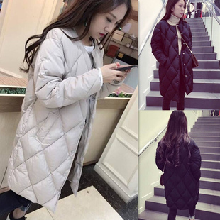 2015冬装新款韩版加厚显瘦中长款保暖羽绒棉衣面包棉服外套棉袄女