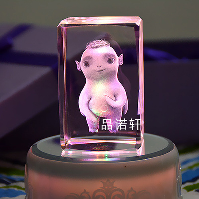 DIY创意生日礼物3D水晶胡巴送男女朋友闺蜜小孩子惊喜结婚礼品