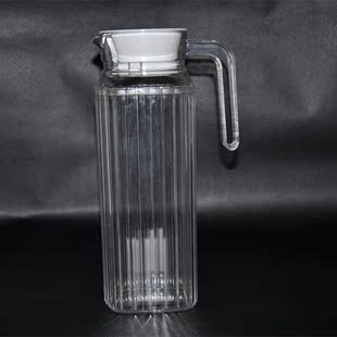 亚克力条纹冷水壶 扎啤杯 pc透明塑料果汁壶 凉水瓶牛奶壶