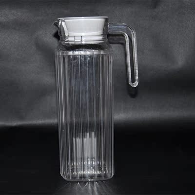 亚克力条纹冷水壶 扎啤杯 pc透明塑料果汁壶 凉水瓶牛奶壶