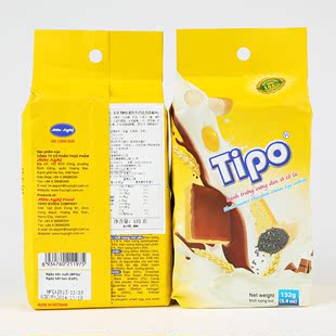 包邮Tipo面包干153g 越南进口特产牛奶芝麻味饼干办公室休闲零食