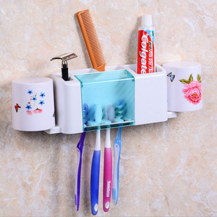 包邮卫浴四件套洗漱套装浴室用品套件刷牙具架漱口杯肥皂盒碟包邮