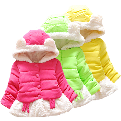 女童婴儿保暖冬季加绒加厚宝宝棉衣外套儿童冬装棉袄1-2-3-4岁