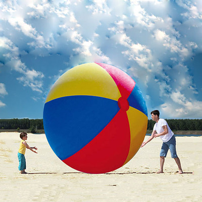新款超大充气沙滩球戏水球户外玩耍球广场大型道具球活动舞台装饰