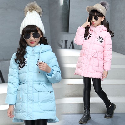 童装 2016冬装新款儿童加厚棉袄 韩版女童棉衣 中长款女童手塞棉