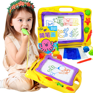 儿童彩色磁性画板3-6岁二五周半宝宝益智玩具三小孩男女童写字板