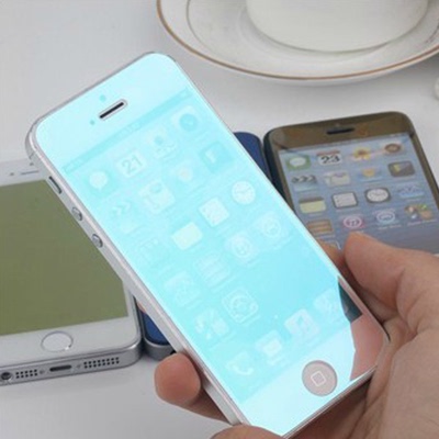 iPhone5钢化玻璃贴膜 苹果5s保护膜镜面膜炫彩色 5c钢化膜防爆膜