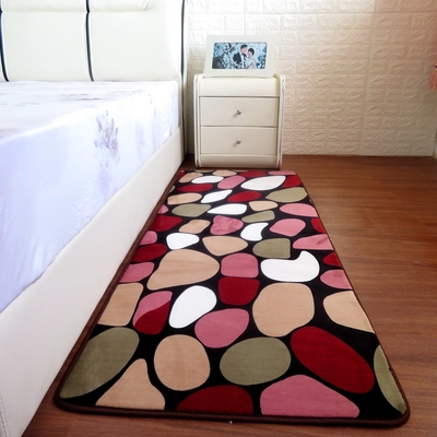 珊瑚绒地毯卧室榻榻米地垫可水洗可定制长方形床边地毯进出口门垫