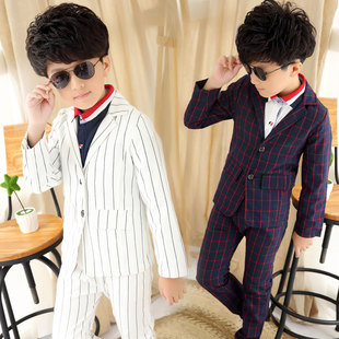男童西装套装三件外套小男孩西服冬季儿童韩版潮11岁小孩衣服礼服