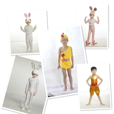 十一国庆圣诞幼儿舞蹈服儿童动物小鸡小兔子表演服装女舞台合唱服