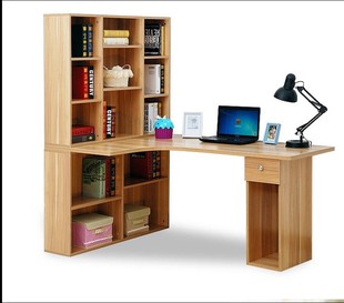 【包邮】-转角电脑桌 组合电脑桌 简洁书桌书柜 书架 台式电脑桌