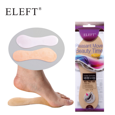 ELEFT 隐形硅胶7分垫半码垫 女士足弓防滑高跟鞋鞋垫半垫厚七分垫