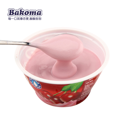 bakoma芭蔻玛酸奶进口全脂酸奶150g*12杯樱桃果肉西式酸牛奶