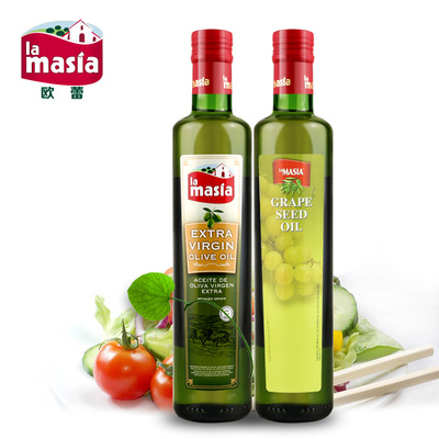 西班牙进口欧蕾特级初榨橄榄油+葡萄籽油750ml*2组合装