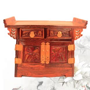 老挝黄金樟二联橱柜小长案首饰盒红木官皮箱珠宝盒仿古工艺品