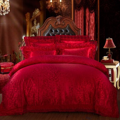 床上用品天丝贡缎蕾丝花边水溶绣床单被套四件套六件套花型备注