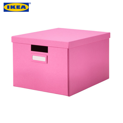 IKEA宜家希纳附盖储物盒糖果色有盖收纳箱 可叠加整理收纳
