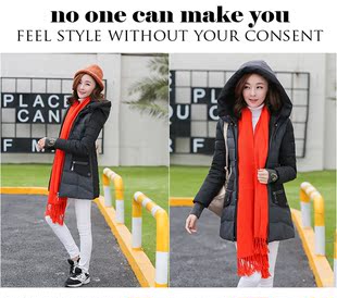 2015年冬季韩版时尚休闲拼接羽绒服