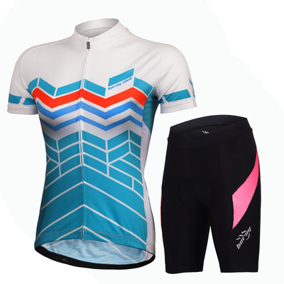 品牌2016新款夏装女款自行车骑行服短袖套装夏季单车服赛车服T恤