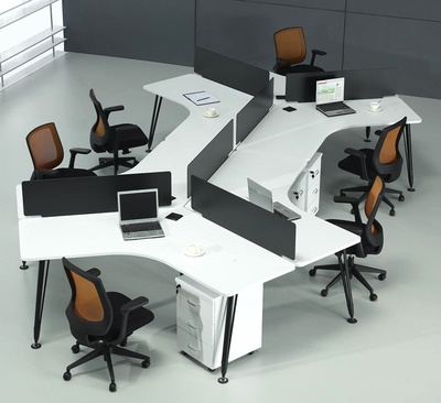 屏风职员办公桌简约现代组合办公台4人员工位电脑办公桌椅卡座位