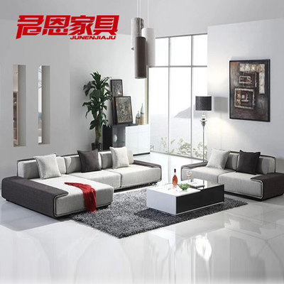 江氏 钢架结构简约时尚布艺沙发麻布面料北欧印象客厅家具 J016