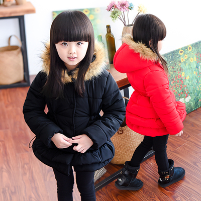 童装女童冬装棉衣2015新款加厚韩版中长款女宝宝棉袄儿童棉服外套