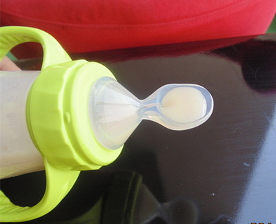 米糊离乳汤匙勺奶嘴 硅胶挤压勺子宝宝米糊勺子奶瓶 宽口奶瓶通用