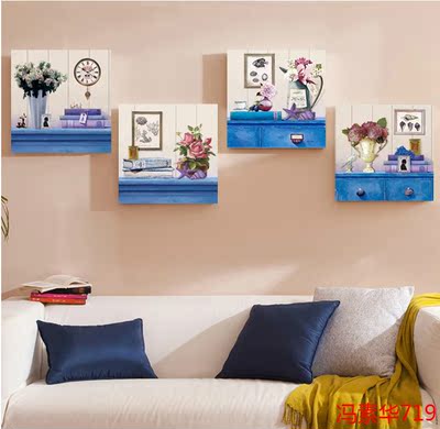 客厅沙发背景装饰画欧式现代抽象地中海餐厅卧室壁画无框画 挂画