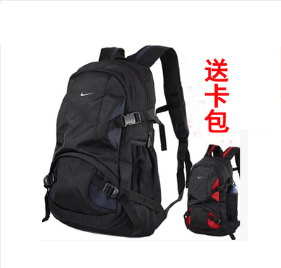 双肩包韩版大中学生书包男旅行登山包电脑包15寸女背包黑色大容量