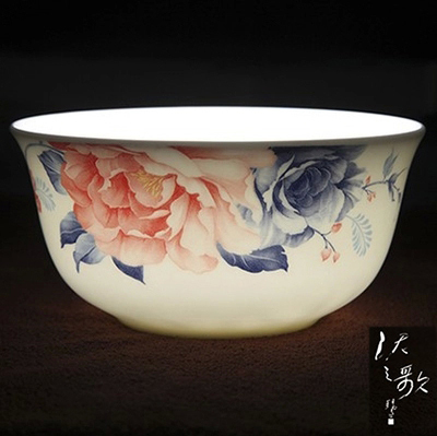 天天特价泥之歌景德镇骨瓷米饭碗中式家用创意陶瓷4只套装碗