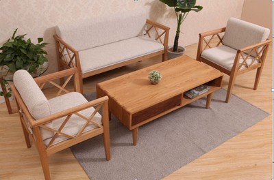 实木沙发 时尚简约 单人双人客厅环保小户型