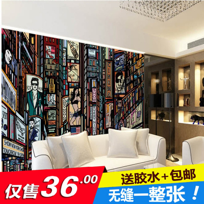 米艾 大型壁画 墙纸壁纸 客厅 餐厅 书房 卧室背景墙 抽象城市