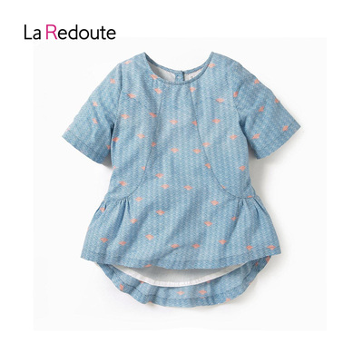 乐都特童装法国进口女童超美短袖上衣儿童高档礼物娃娃衫KP781