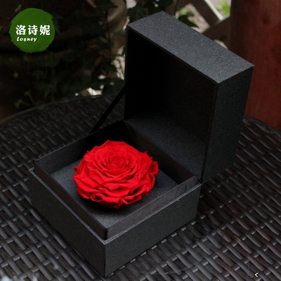 情人节上海鲜花速递同城单朵红色永生花礼盒苏州无锡常州天津送花