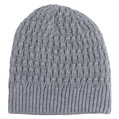 新款韩版提花毛线帽秋冬季男士户外休闲帽子双层保暖护耳针织帽潮