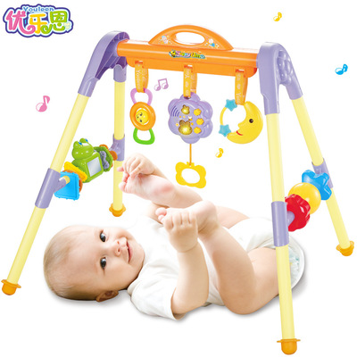 优乐恩新生儿健身架多功能婴幼儿玩具0-1岁摇玲音乐学步锻炼器架