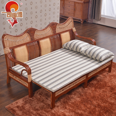 司库诺折叠沙发床客厅多功能三人坐卧两用1米8m宽可定制实木特价