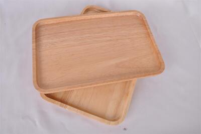 榉木实木质长方形盘子小托盘西餐日料盘下午茶杯子托盘垫木盘