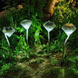 户外创意LED太阳能钻石灯户外草地灯庭院装饰灯花园灯家用太阳能